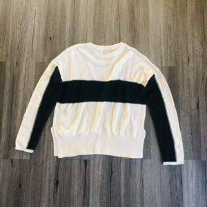 Brochu Walker White and Black Sweater